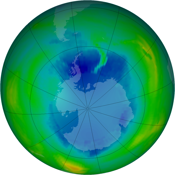 Ozone Map 1991-08-23